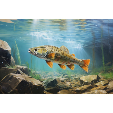 Fish Canvas on Wood